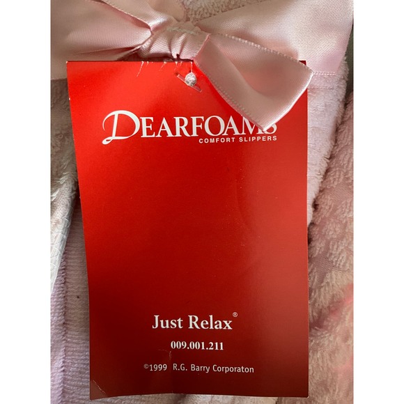 NOS ViNTaGe DEARFOAMS Comfort Slippers PINK 8-9 - Picture 5 of 5